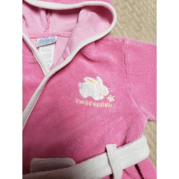 Tykes By Carters Pink Hooded‎ Bath Robe - Picture 6 of 9